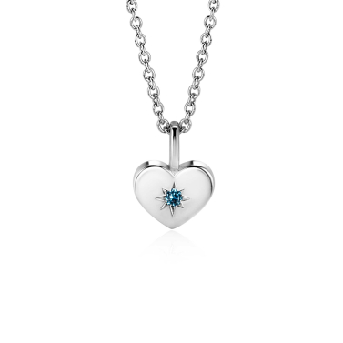 ZINZI zlv. hanger hartvorm birthstones topaas cz.
