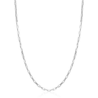 ZINZI zlv. collier massief geslepen anker 42+3cm