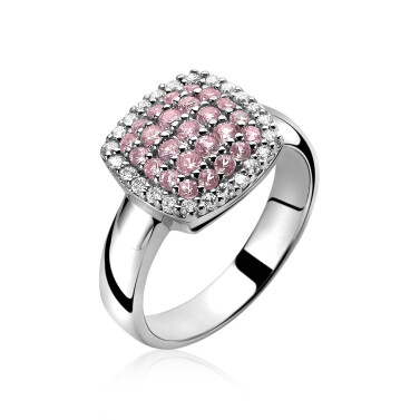 ZINZI silberner Ring rosa ZIR887R