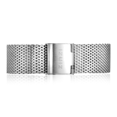 "Zinzi Retro-Uhrenarmband aus Stahlgewebe in Silberfarben 18mm RETBand1"