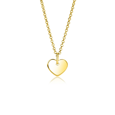 ZINZI zlv. hanger gg verg. glanzend hart 12mm