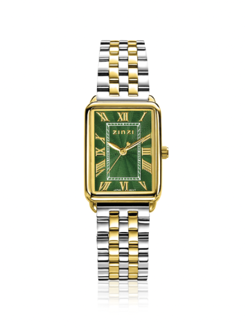 Zinzi Elegance horloge 28mm groene w.plaat stln.band