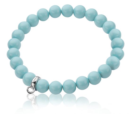 Zinzi Charms StretchArmband one-size türkise Perle CH-A20T