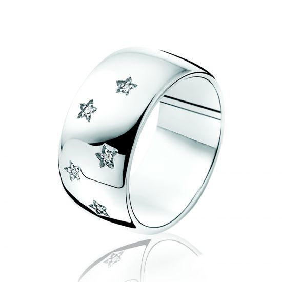 ZINZI DIAMONDS silberner Ring Diamant weiß ZDR47