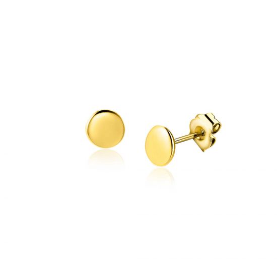 
5mm ZINZI Gold 14-karätige Goldohrstecker, glatt und rund. ZGO503
