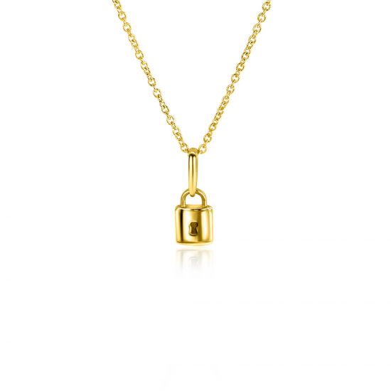 ZINZI GOLD hanger slotje met sleutelgat