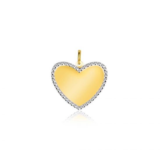 ZINZI GOLD hanger hart gediam. randje 15mm