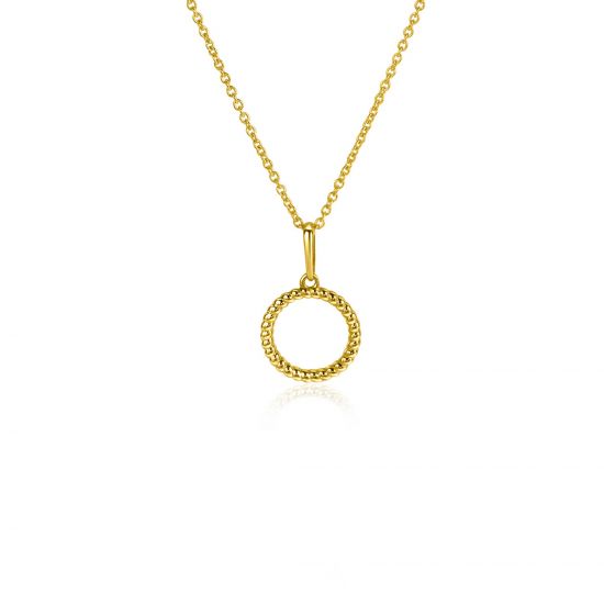 ZINZI GOLD hanger open rondje gedraaid 10mm