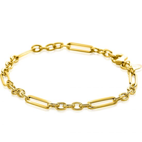 ZINZI GOLD armband paperclip met ovale schakels