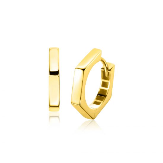 ZINZI GOLD klapcreolen zeskant 17,5 x 2,7mm