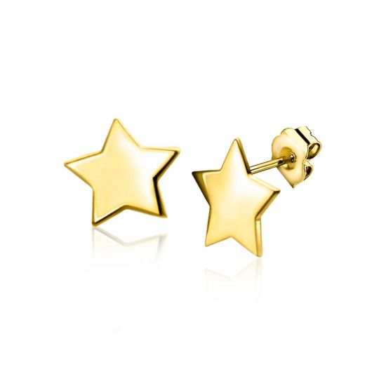 ZINZI GOLD oorknopjes ster 6mm