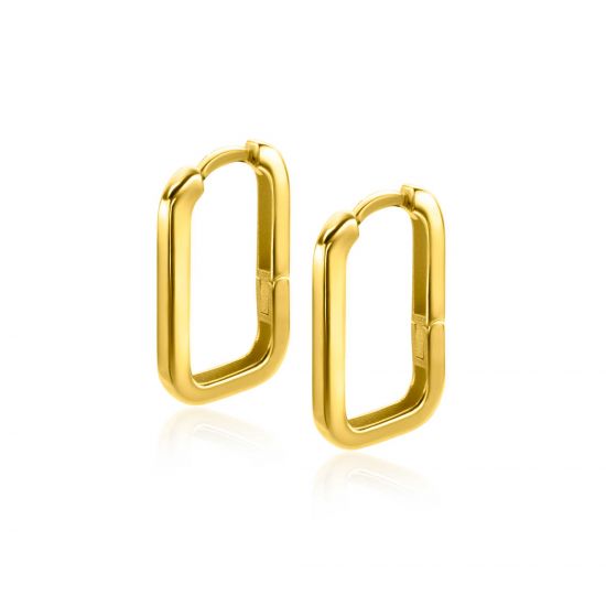ZINZI GOLD klapcreolen rechthoek 16x1.8mm