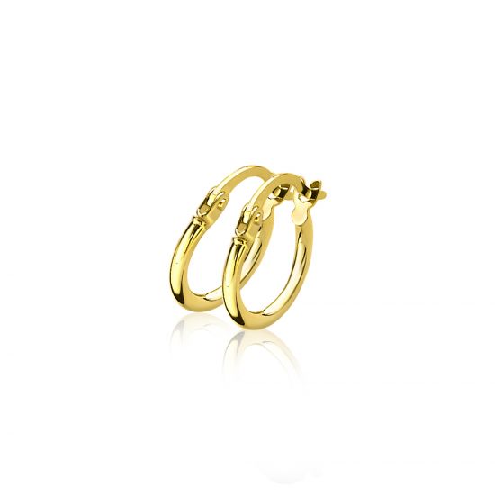 "ZINZI Gold 14 Karat Gold Kreolen rund rohrförmig 12 x 1,5mm ZGO125"