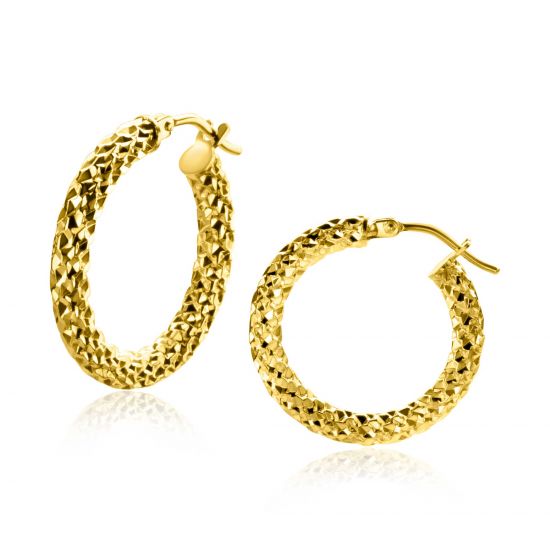 ZINZI GOLD oorringen bewerkt 22x3mm
