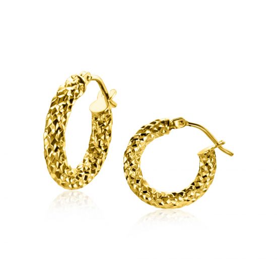 ZINZI GOLD oorringen bewerkt 16x3mm