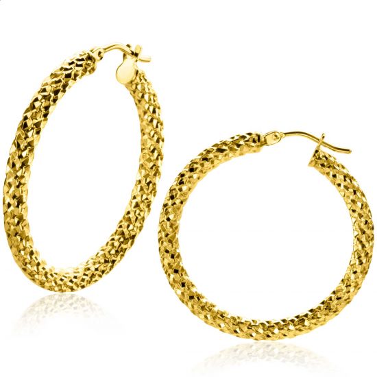 ZINZI GOLD oorringen bewerkt 28x3mm