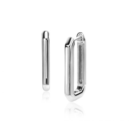 ZINZI * zlv. klapcreolen rechthoek strak 23.5x3.0mm