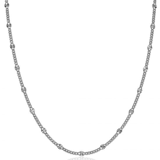 ZINZI silberne Kette 45cm Gourmet Glieder ZIC2157