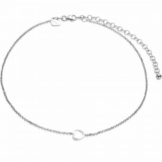 ZINZI silberner Choker 32+10cm Herz ZICHOK1459
