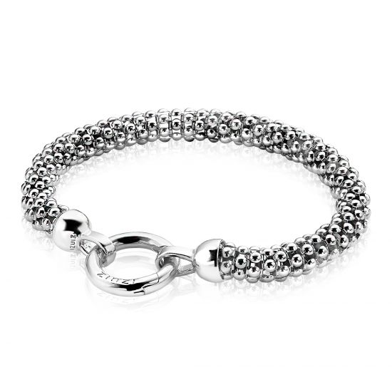 Zinzi silbernes breite Glieder Armband 19cm ZIA733