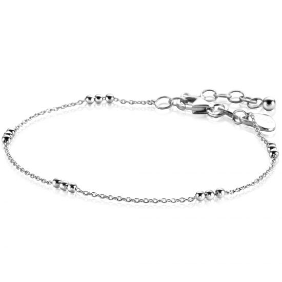ZINZI zlv. armband fant. met bolletjes