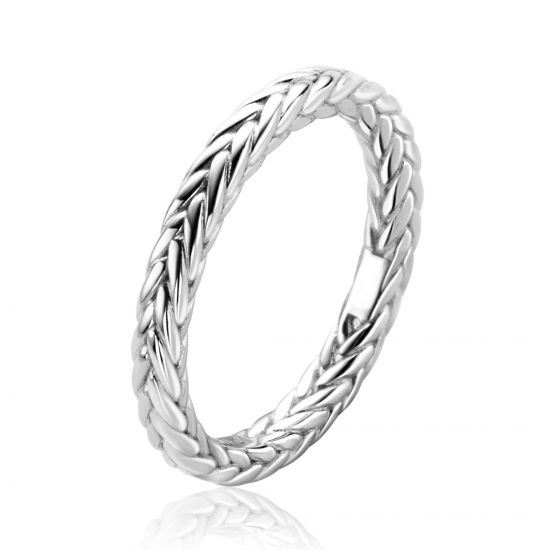ZINZI zlv. aanschuifring vossestaart 3mm mt.54