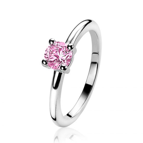 ZINZI silberner Ansteckring 5mm chaton rosa ZIR1300R