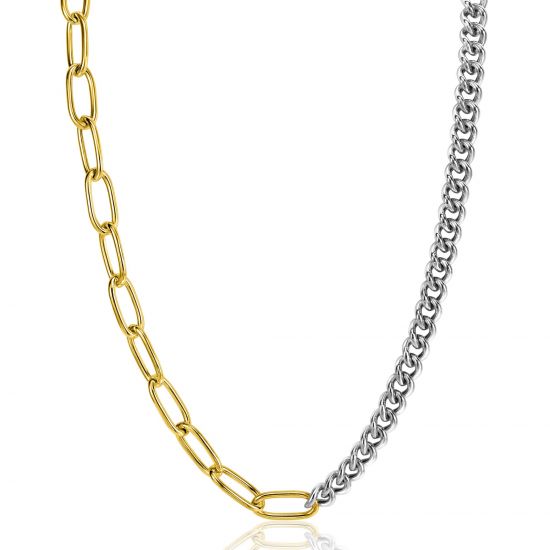 ZINZI zlv. coll.half grmt. en half gg.verg.paperclip