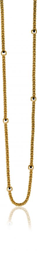 ZINZI silberne Fantasie Kette gelb vergoldet 42-45cm ZIC1128G