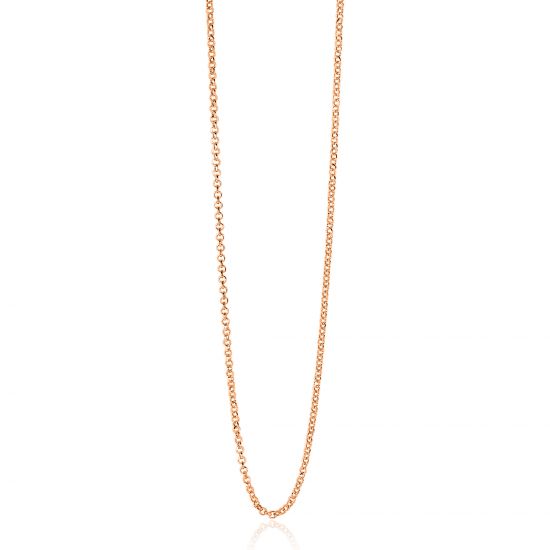 45cm ZINZI silberne Jasseron Kette rosé vergoldet ZILC-J45R