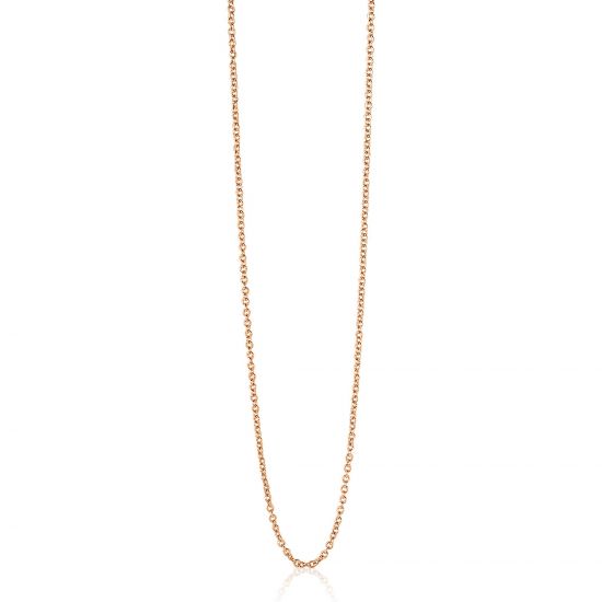 80cm ZINZI silberne Anker Kette rosévergoldet ZILC-A80R