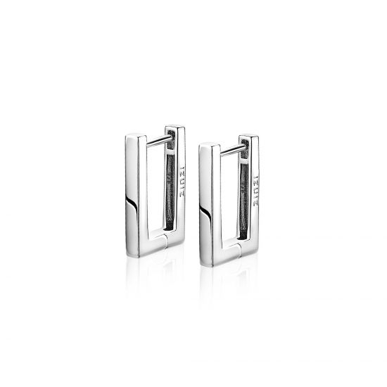 ZINZI silberne Ohrringe Rechteck quadratische rohrförmig 18x3mm ZIO1772