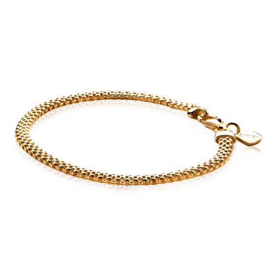 ZINZI silbernes Fantasie Armband gelb vergoldet 18,5cm ZIA878G