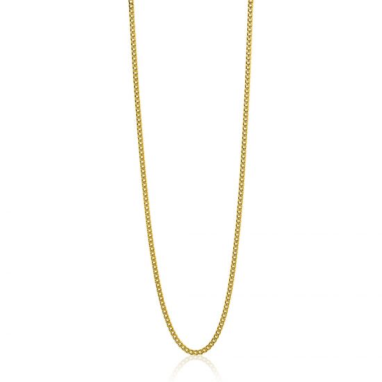 45cm ZINZI silberne Gourmet Kette gelbvergoldet ZILC-G45G