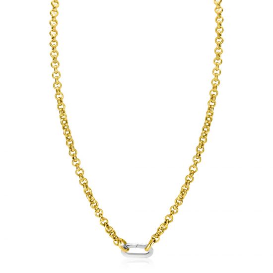 ZINZI zlv. collier 41cm geel verguld