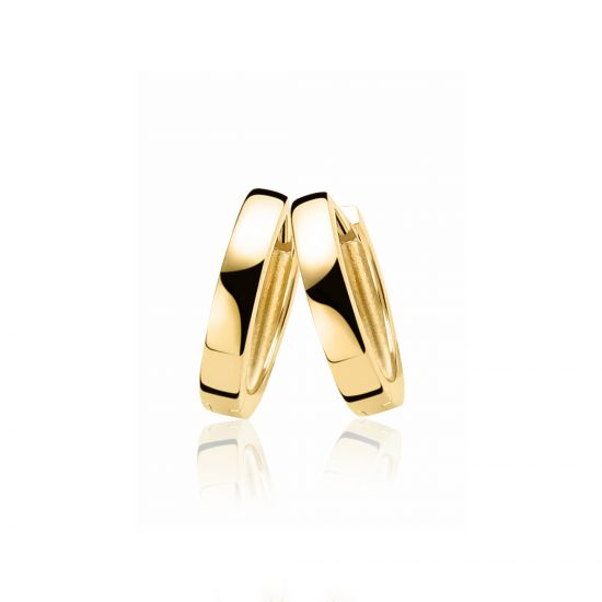 ZINZI silberne Ohrringe gelb vergoldet 17 x 3mm ZIO186G
