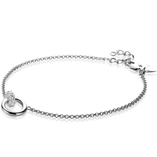 ZINZI silbernes Armband rund weiß ZIA1830