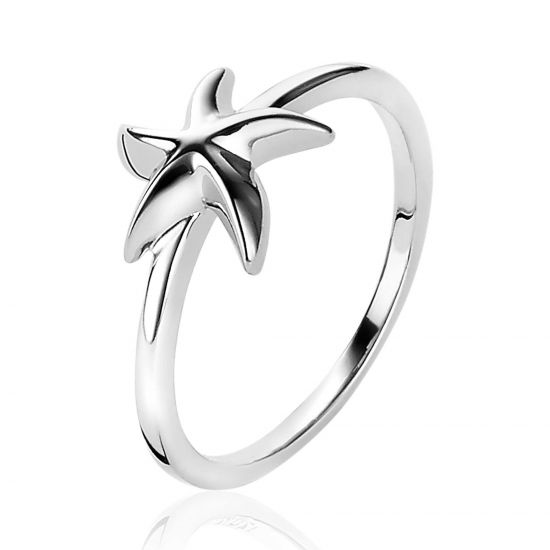 ZINZI silberner Ring Seestern 10mm ZIR1886