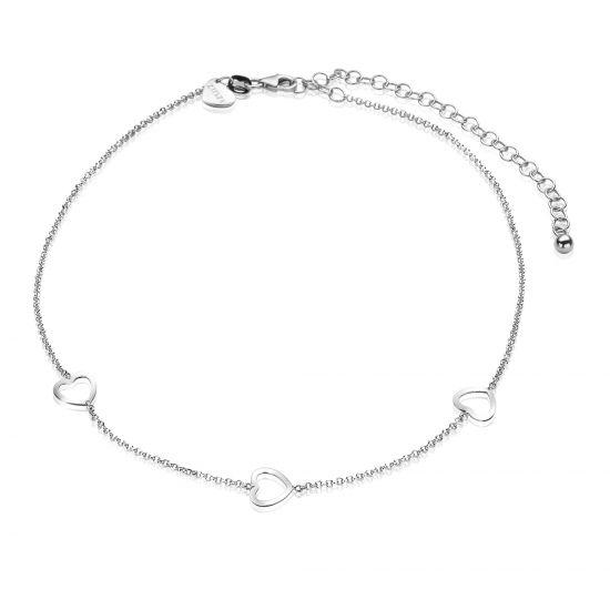 ZINZI silberner Choker 32+10cm Herz ZICHOK1188