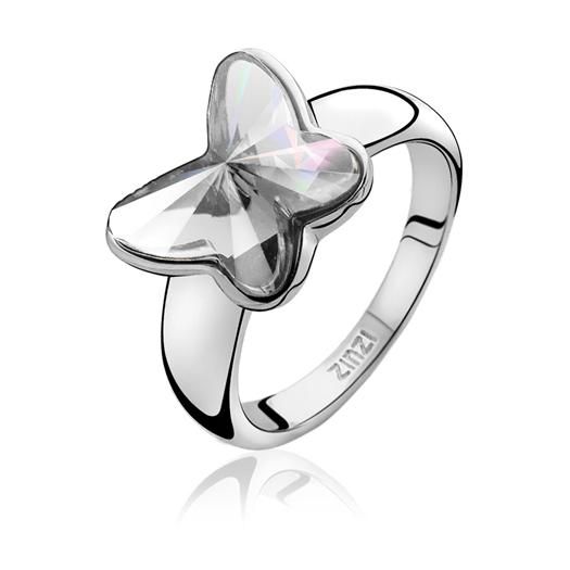 ZINZI silberner Ring weiß ZIR717