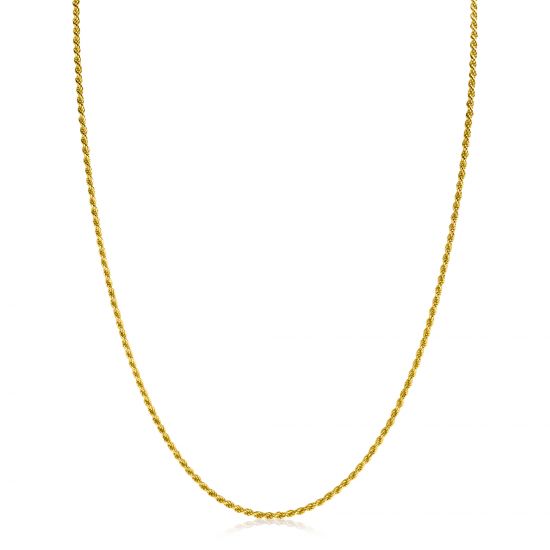 ZINZI zlv. koord collier 80cm geelverguld