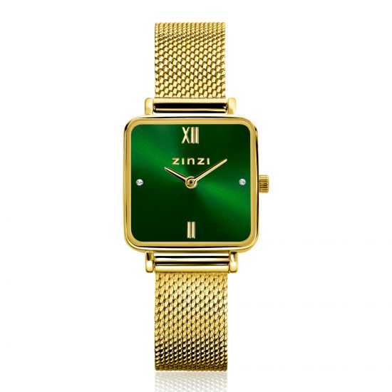 Zinzi Mini vierkant horl.gold. w.plt groen/meshbnd