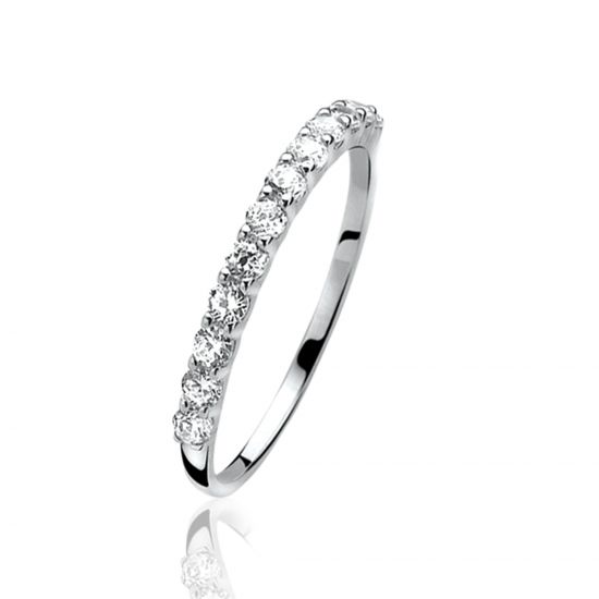 ZINZI silberner Ring Knöchel  weiß ZIR827K