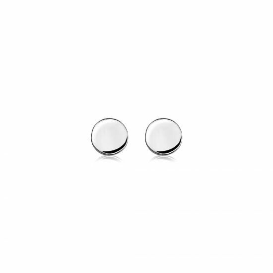 ZINZI silberne Ohrstecker glatt rund 6mm ZIO1376