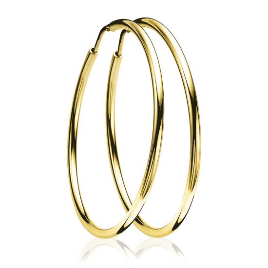 ZINZI silberne Ohrringe gelb vergoldet 45x2mm ZIO436G