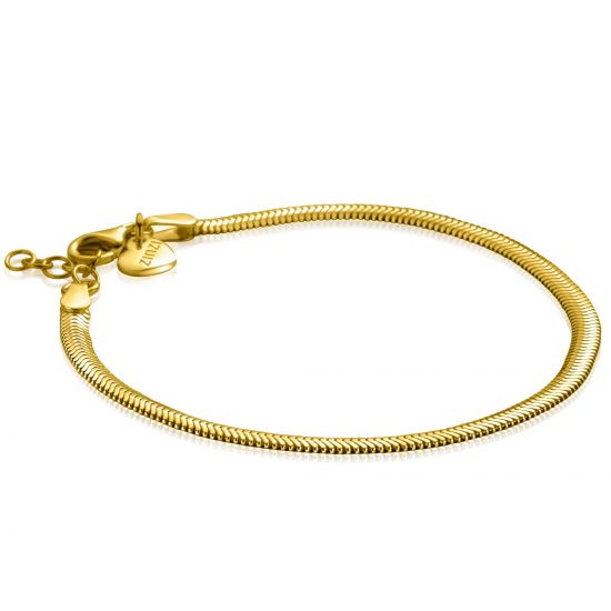 ZINZI zlv. armband gg.verg.platte slang 3.3mm