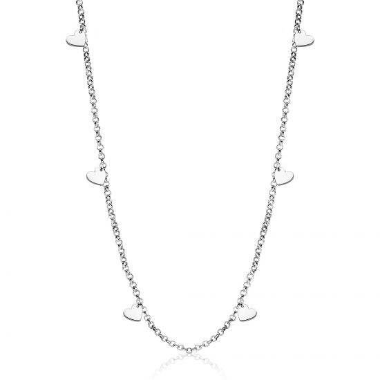 ZINZI silberne Fantasie Kette Herz 40-45cm ZIC1677