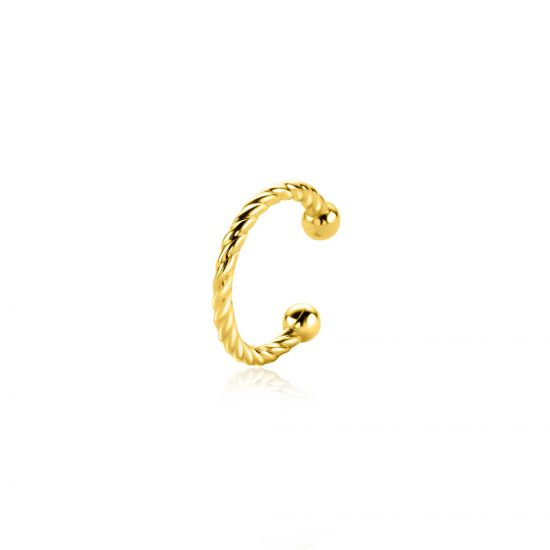 ZINZI zlv. earcuff gg.verg. gedraaid