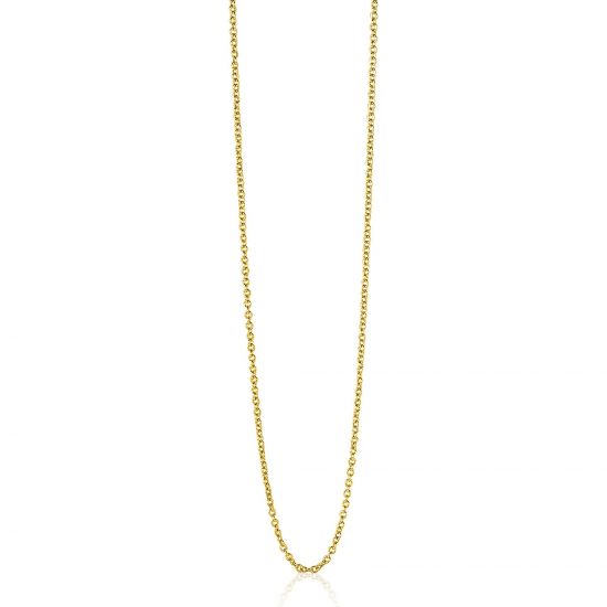 90cm ZINZI silberne Anker Kette gelbvergoldet ZILC-A90G