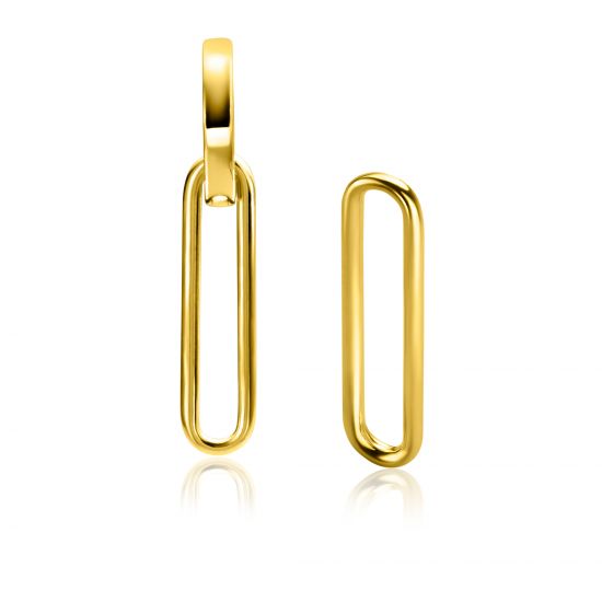 ZINZI zlv. oorbedels gg.verg.paperclip glad 28mm